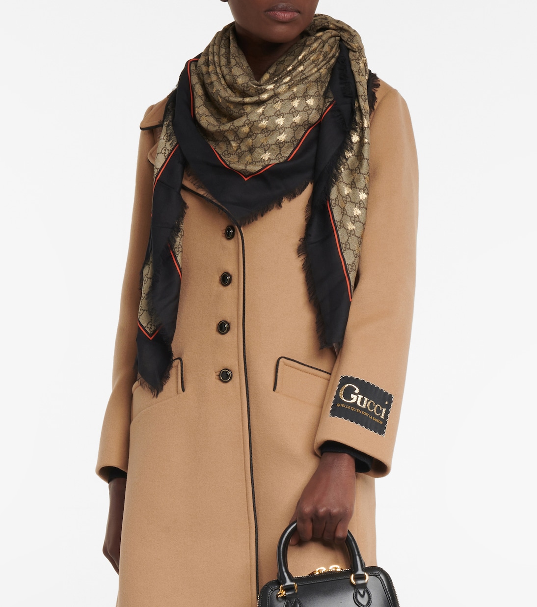 Sciarpa GUCCI GG in misto seta per giovani trendsetter