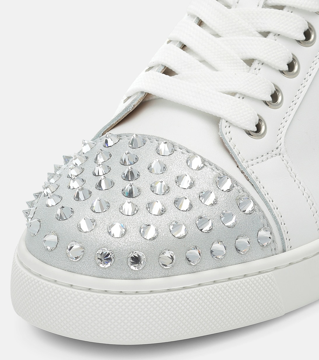 Vieira Spikes Krystal sneakers in white Christian Louboutin Mytheresa