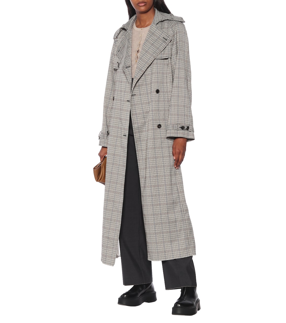 Lorna checked wool trench coat | Gabriela Hearst