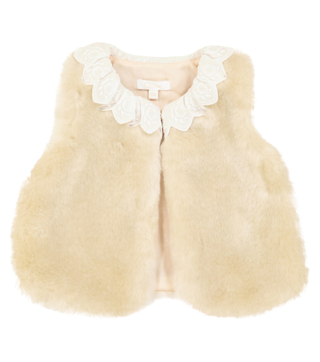 Baby faux fur waistcoat | Chloé Kids