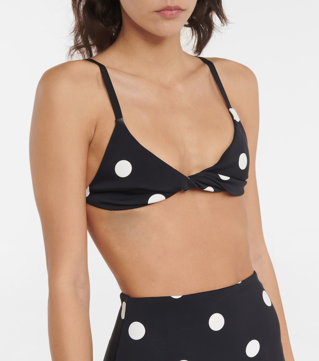Devin polka-dot bikini top | SIR