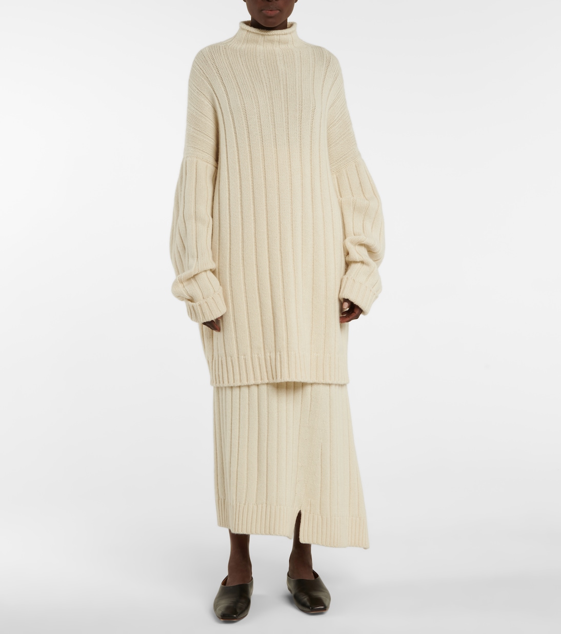 Gonna Dejan in cashmere a vita alta | The Row