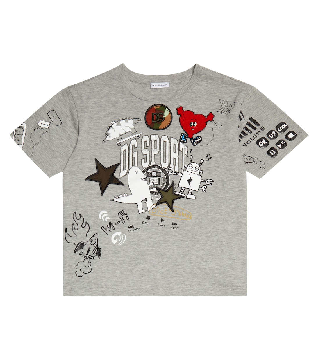 T-shirt imprimé en coton à logo | Dolce&Gabbana Kids