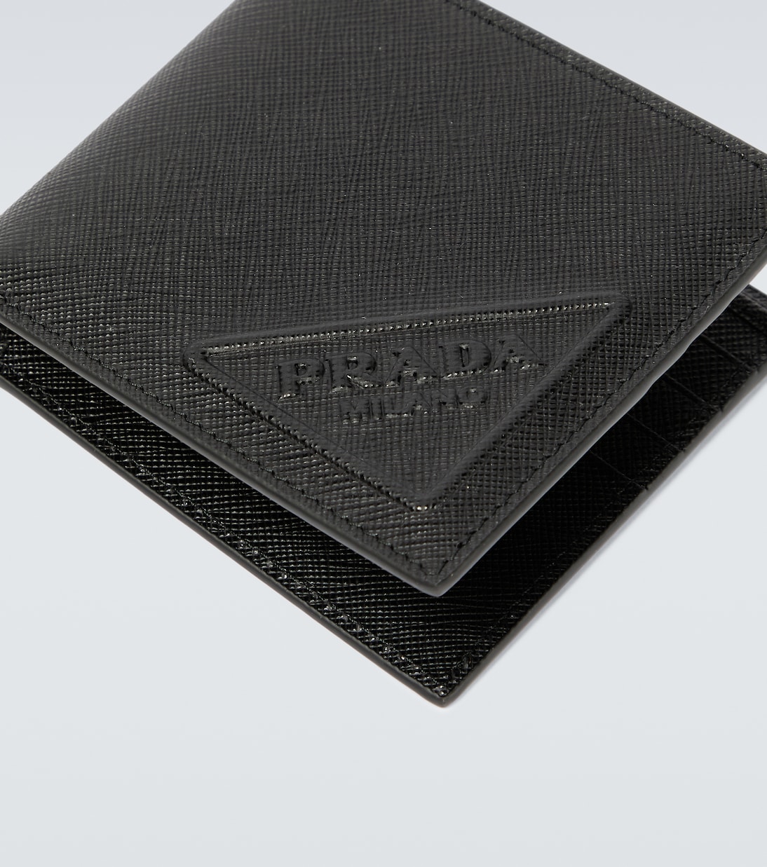 Bi-fold leather wallet | Prada