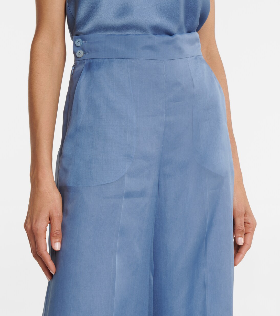 Pantalon de mariée ample Fiume en soie | Max Mara