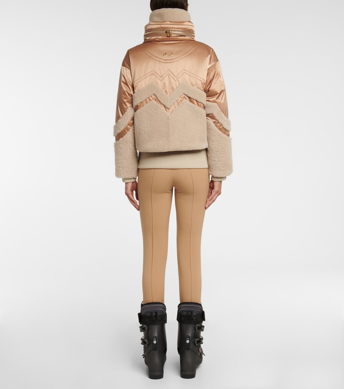 Milia shearling-paneled down ski jacket | Bogner