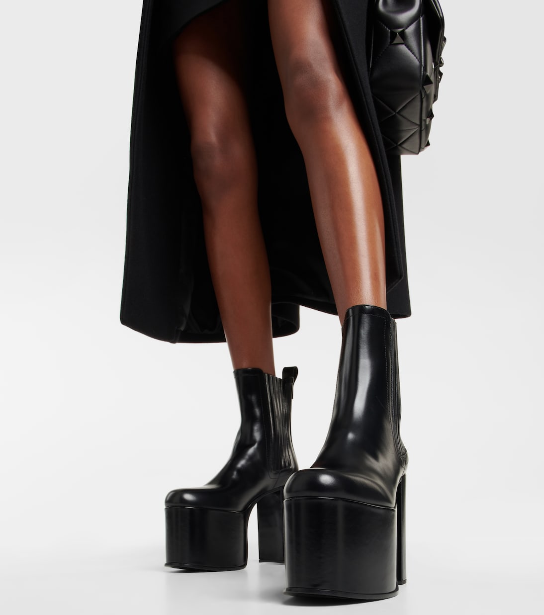 Club platform leather ankle boots | Valentino Garavani