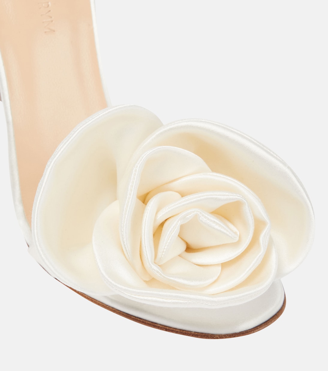 Floral-appliqué satin sandals | Magda Butrym