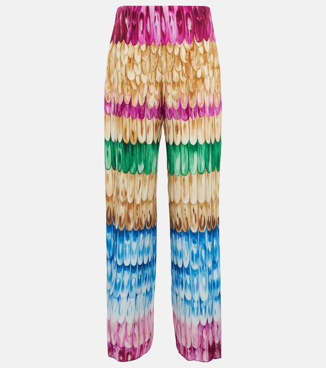 Pantalon ample imprimé en soie | Valentino