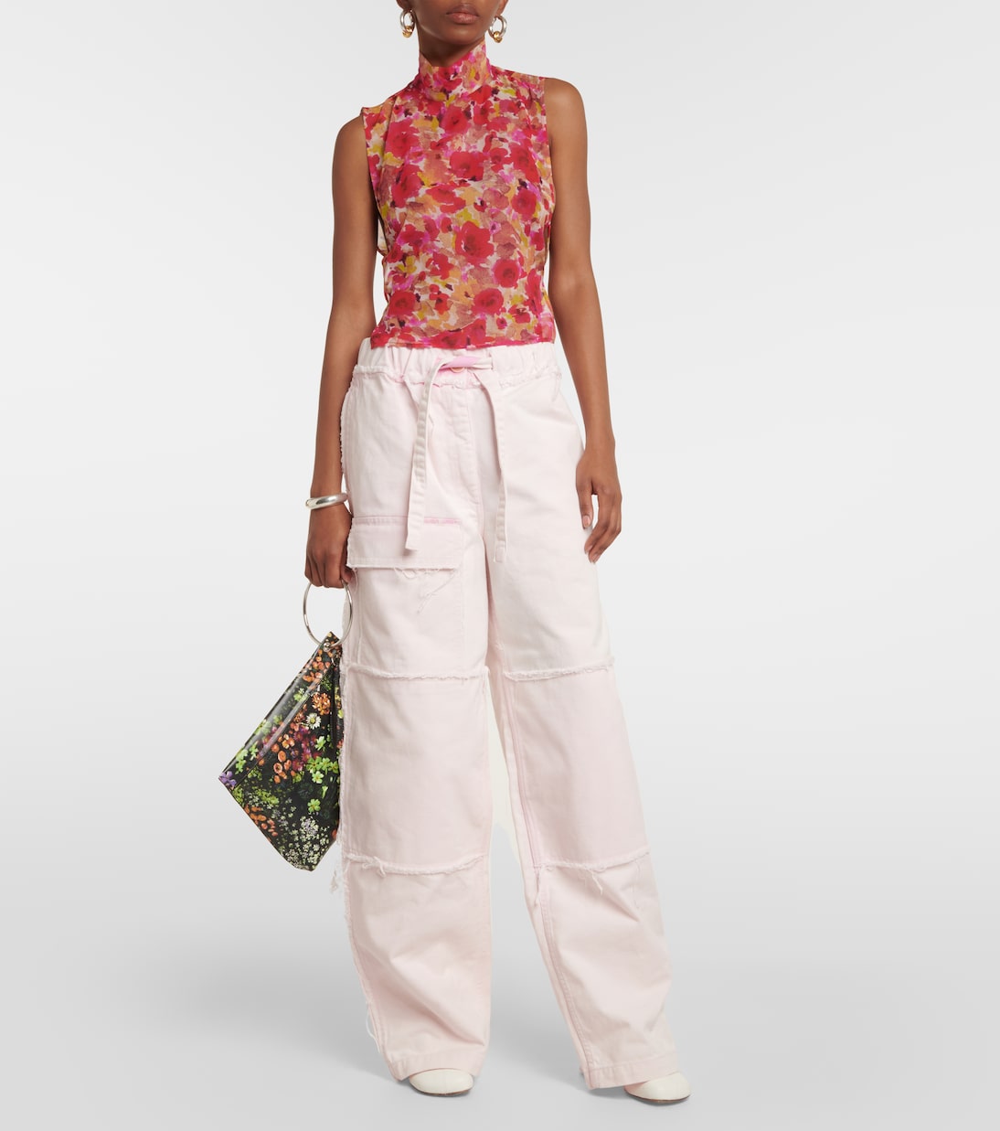 High-rise denim cargo pants | Dries Van Noten