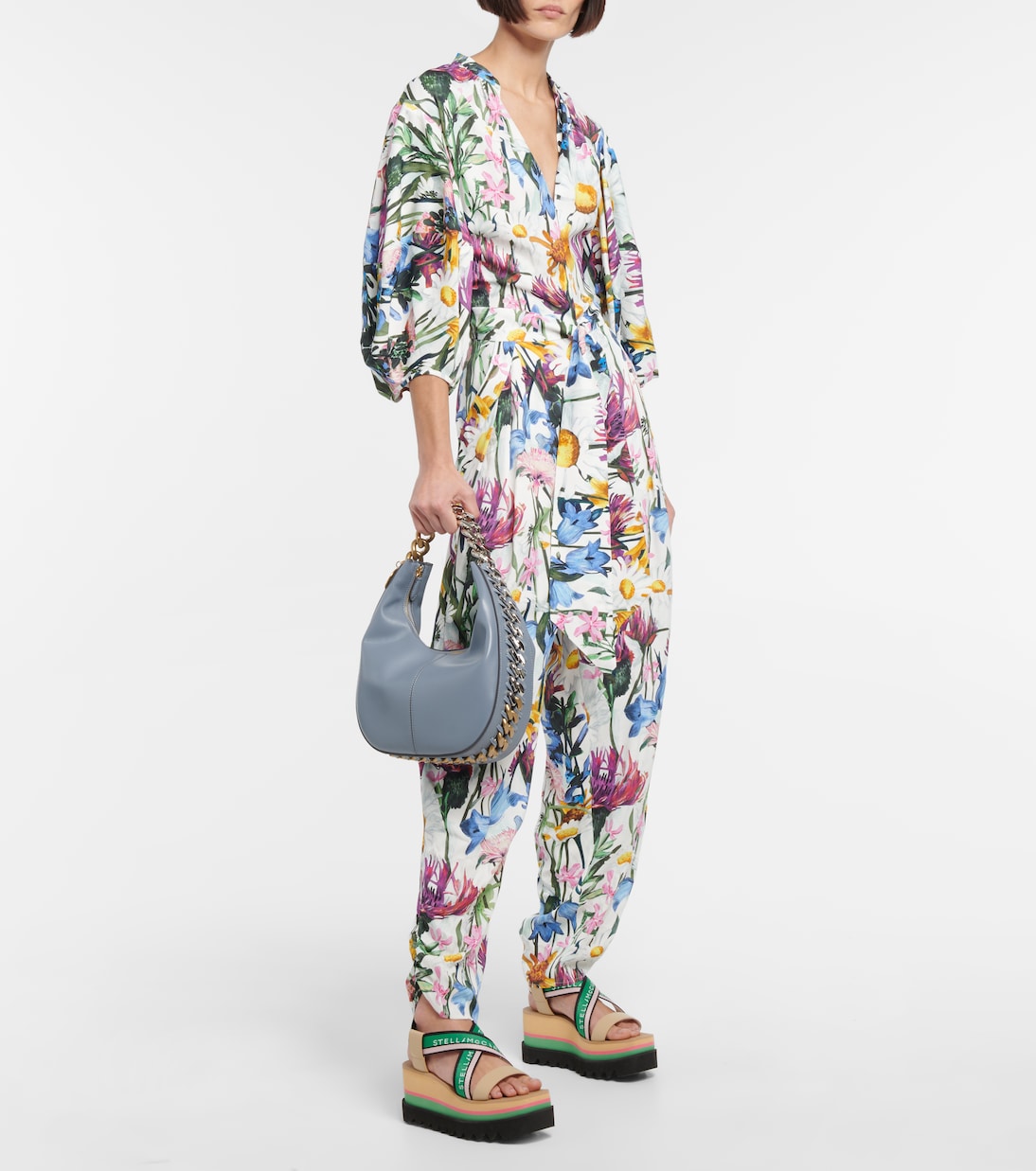 Mono floral con cuello en pico | Stella McCartney