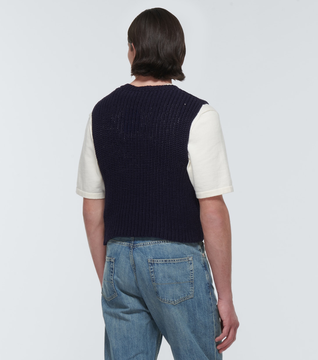 Intact ribbed-knit cotton sweater vest | Our Legacy