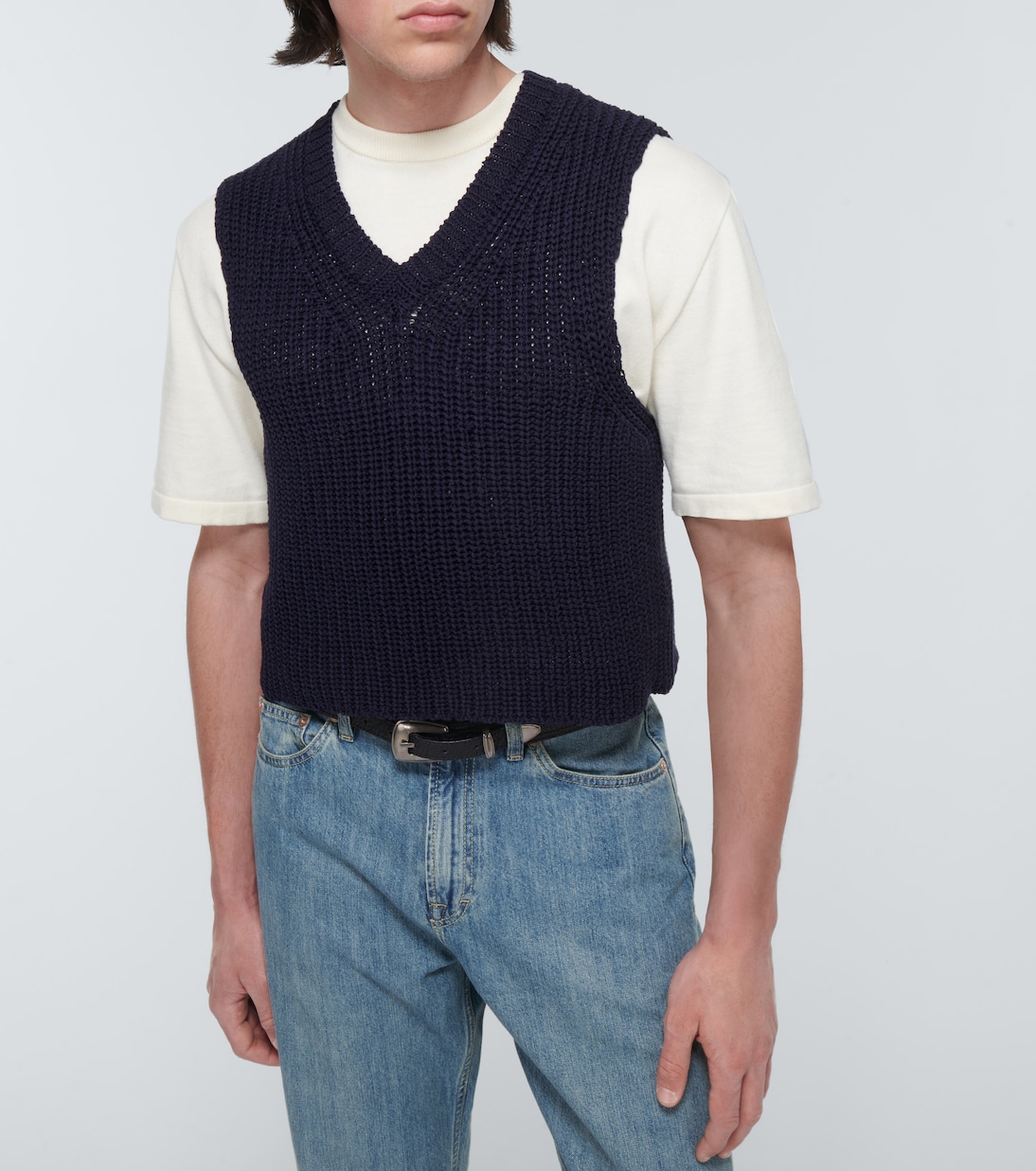 Intact ribbed-knit cotton sweater vest | Our Legacy