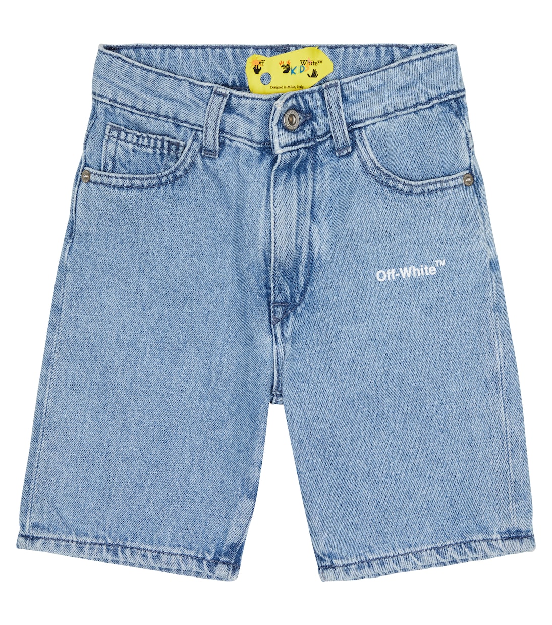 Denim Bermuda shorts | Off-White Kids