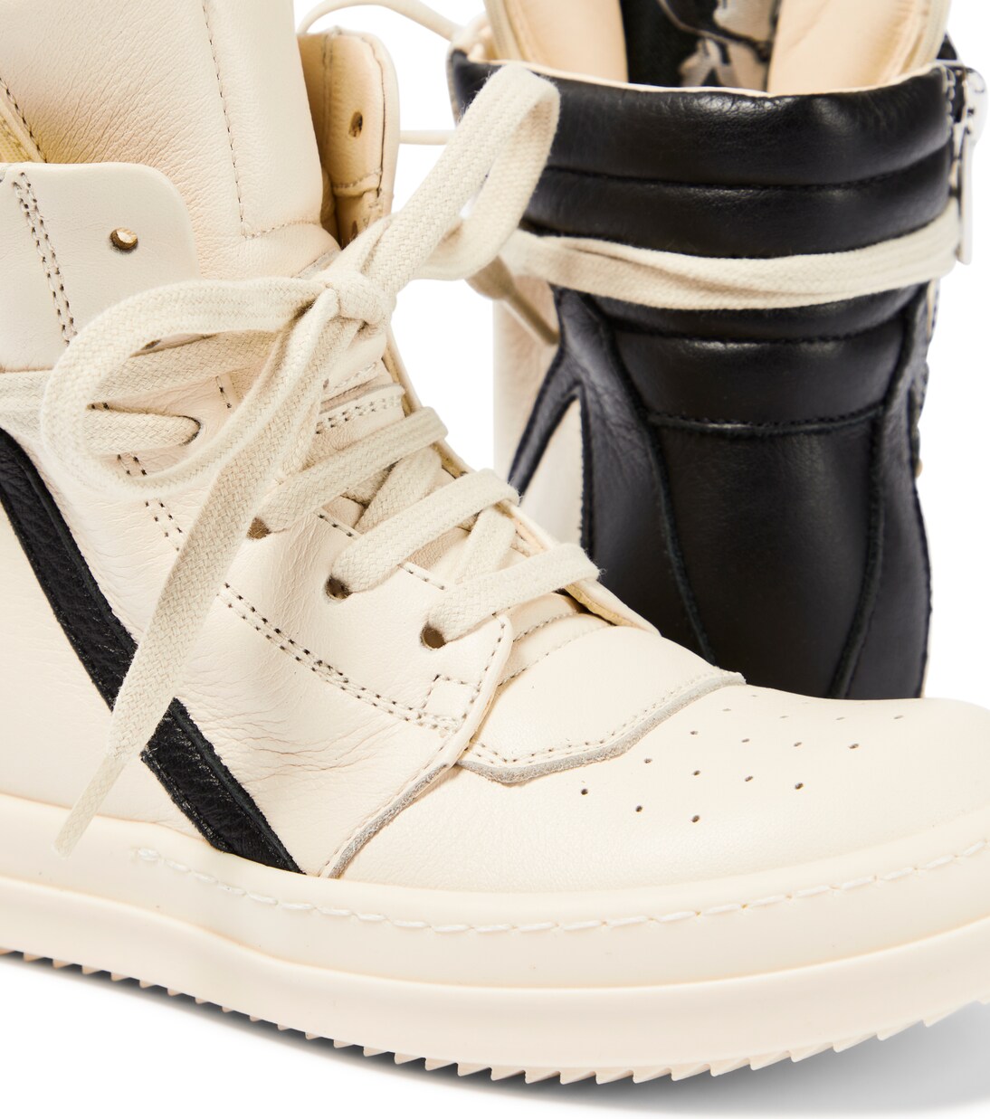 Geobasket leather high-top sneakers | Rick Owens Kids