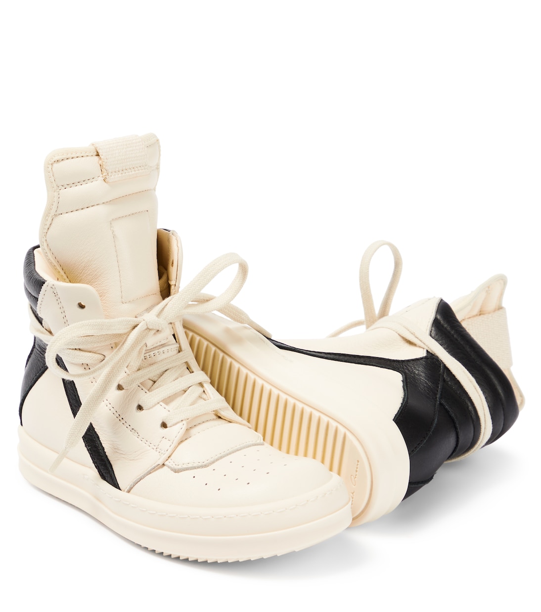 Geobasket leather high-top sneakers | Rick Owens Kids