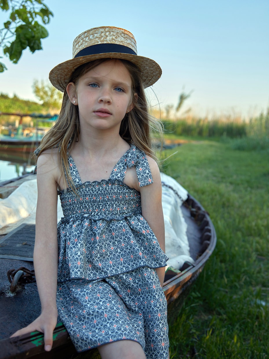 Mallorca printed smocked dress | Suncracy