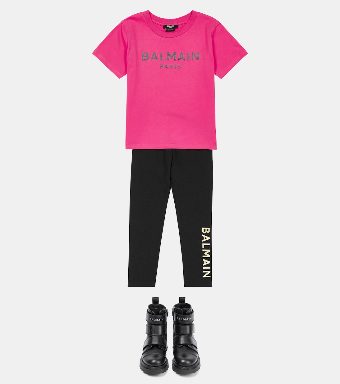T-Shirt aus Baumwoll-Jersey | Balmain Kids