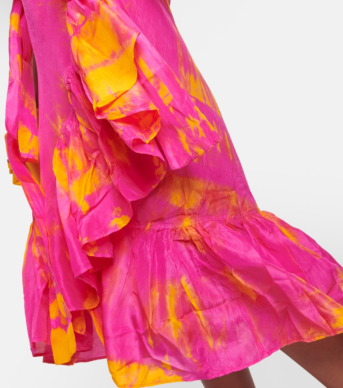 Falda envolvente de seda tie-dye | Anna Kosturova