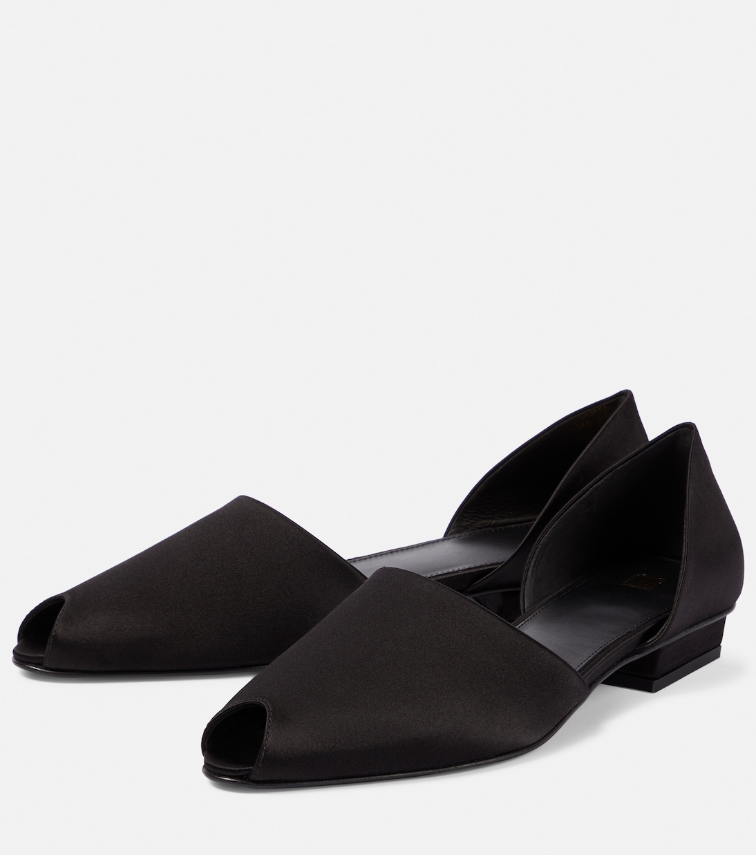 The Peep-Toe satin flats | Toteme