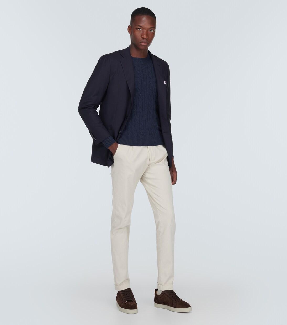 Baskets Louis Junior en daim | Christian Louboutin