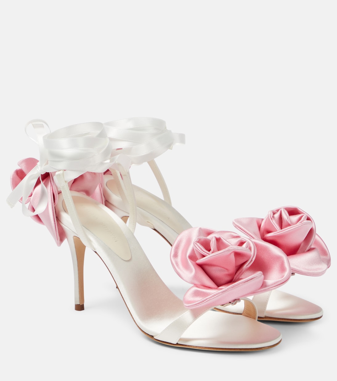 Sandalias de santén con apliques florales | Magda Butrym