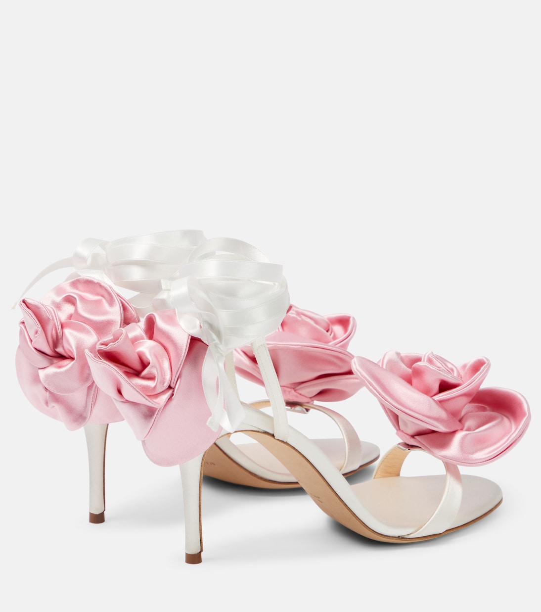 Sandalias de santén con apliques florales | Magda Butrym