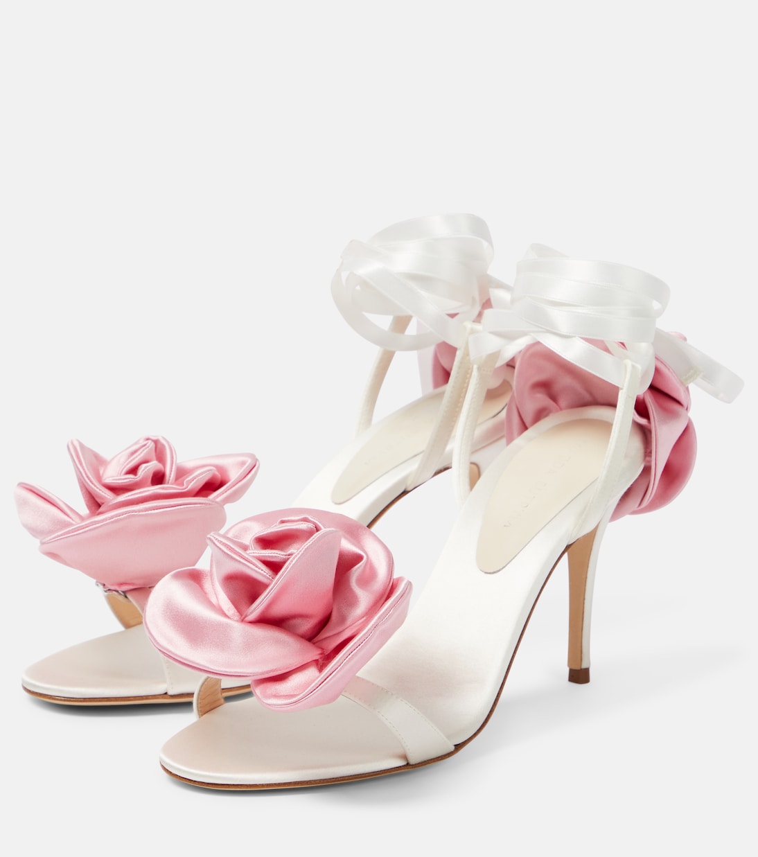 Sandalias de santén con apliques florales | Magda Butrym
