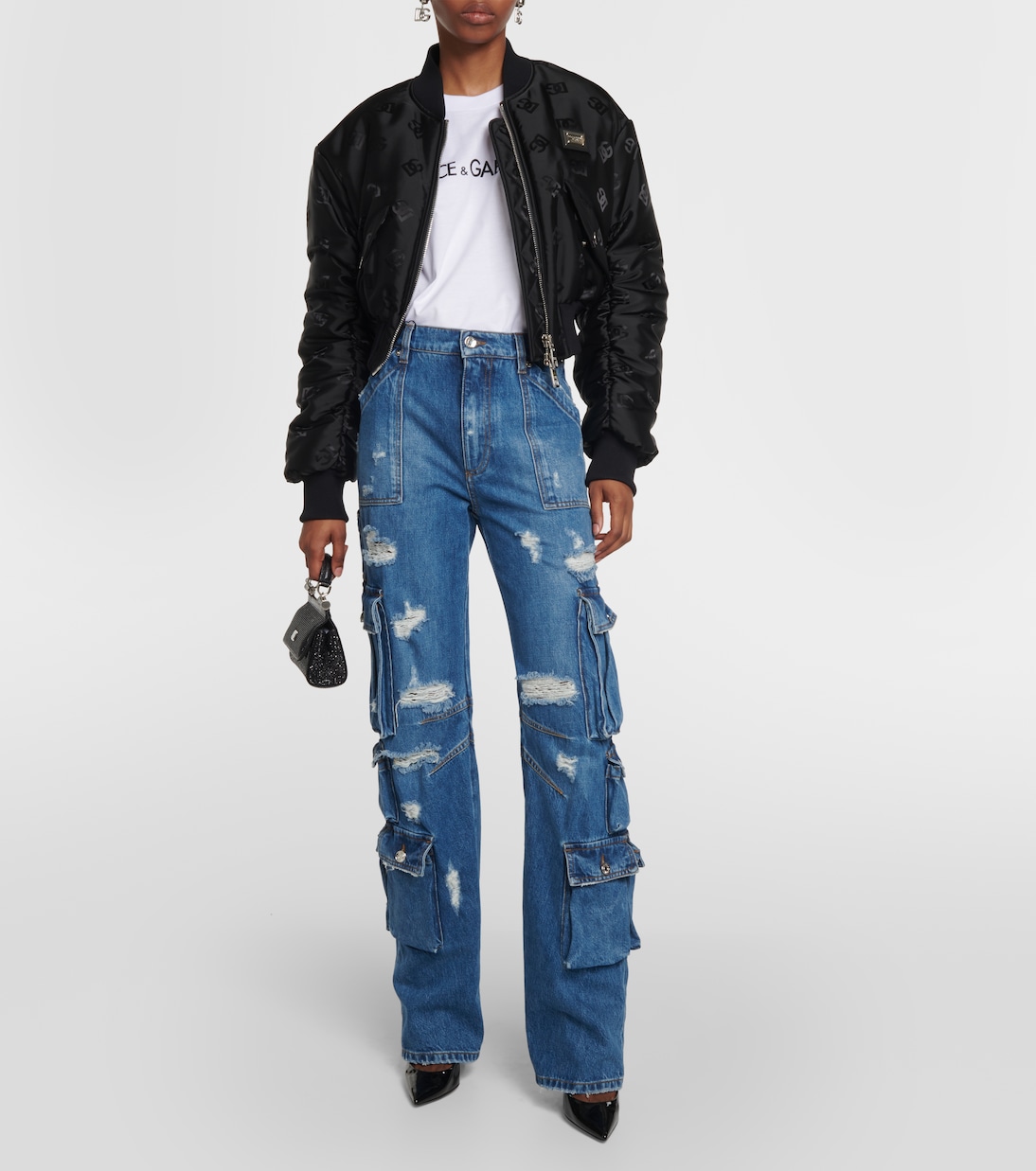 T-shirt cropped in jersey di cotone | Dolce&Gabbana