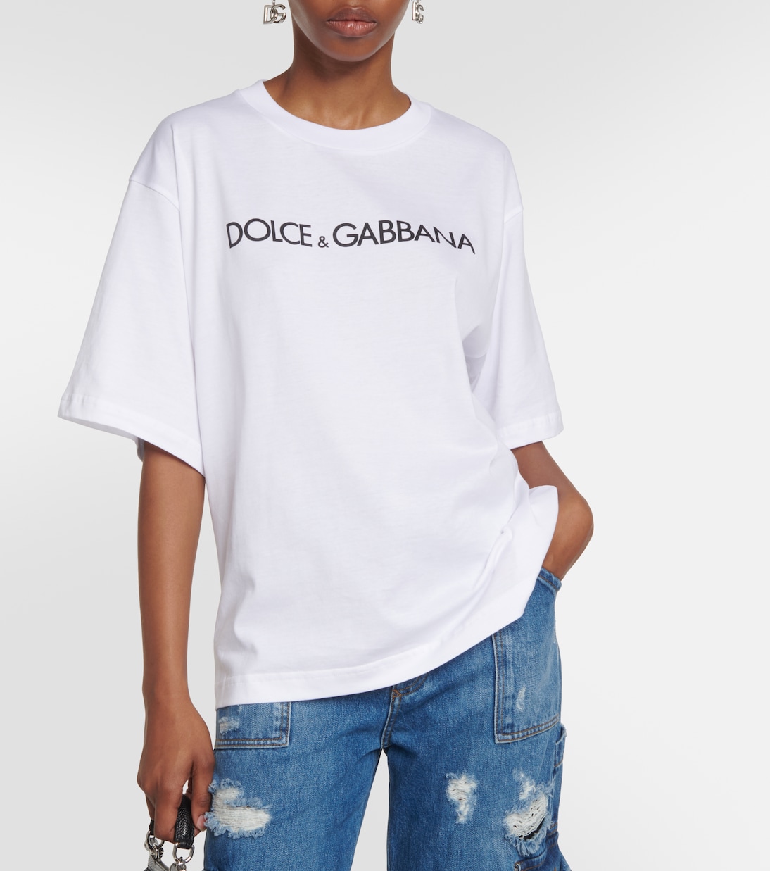 T-shirt cropped in jersey di cotone | Dolce&Gabbana