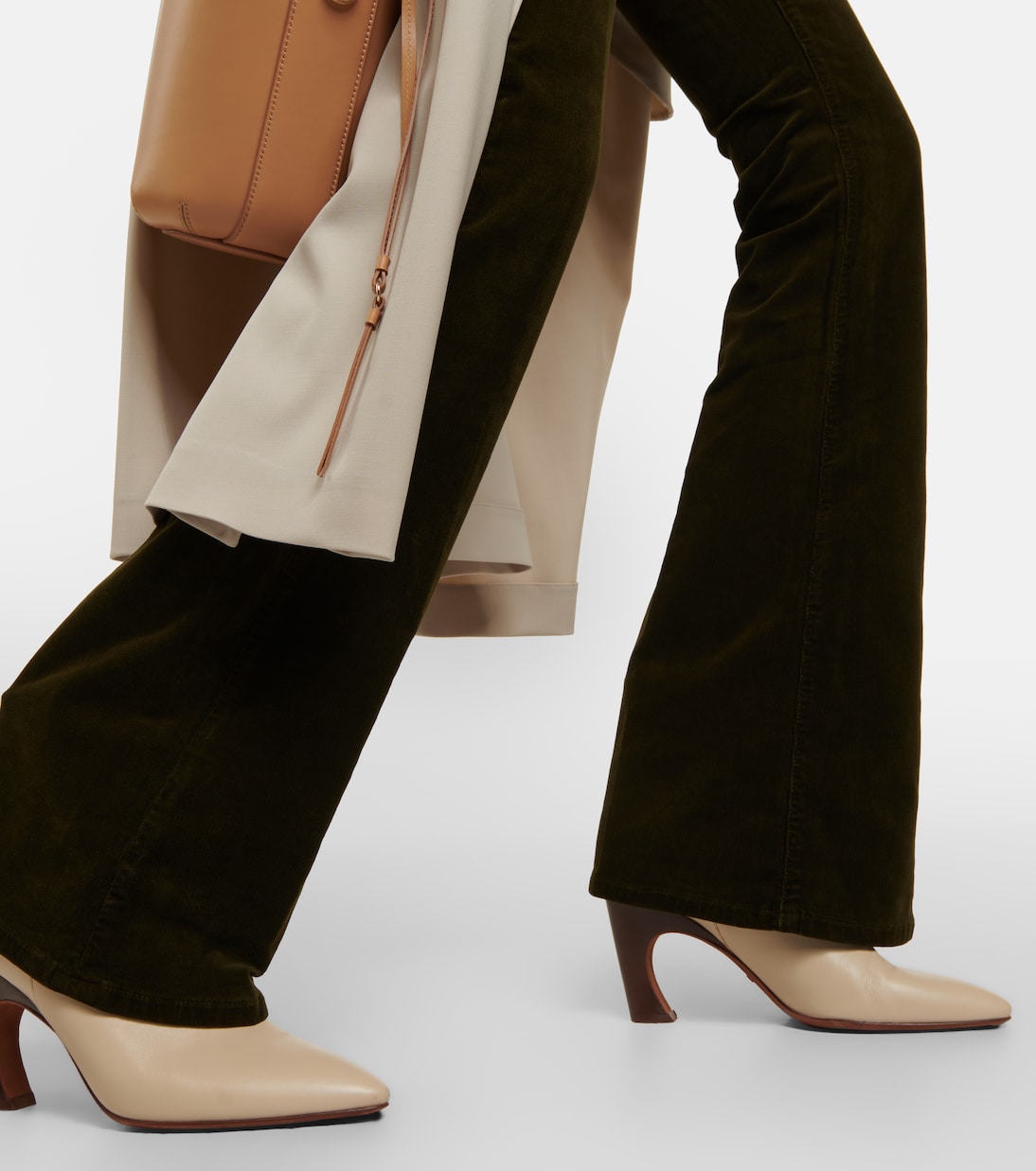 Le Slim Palazzo high-rise corduroy flared pants | Frame