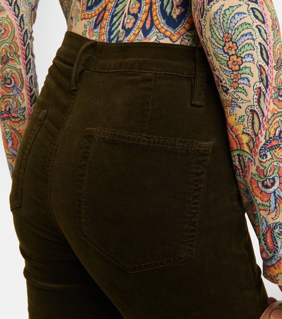 Le Slim Palazzo high-rise corduroy flared pants | Frame