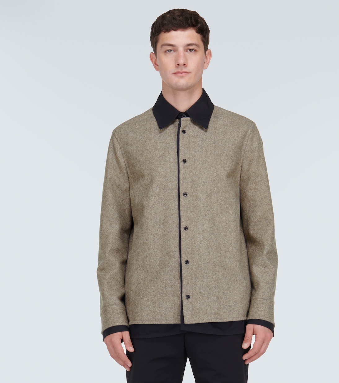 Giacca camicia in flanella di lana | Bottega Veneta