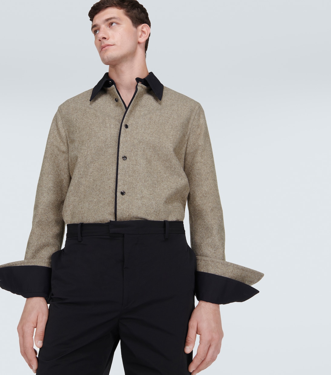 Giacca camicia in flanella di lana | Bottega Veneta