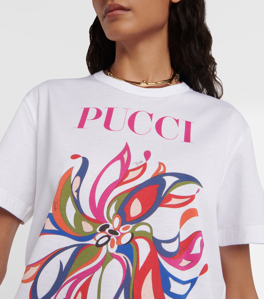 Bedrucktes T-Shirt aus Baumwoll-Jersey | Pucci