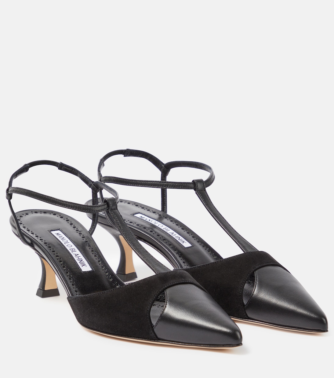 Pumps Gala 50 aus Veloursleder und Leder | Manolo Blahnik