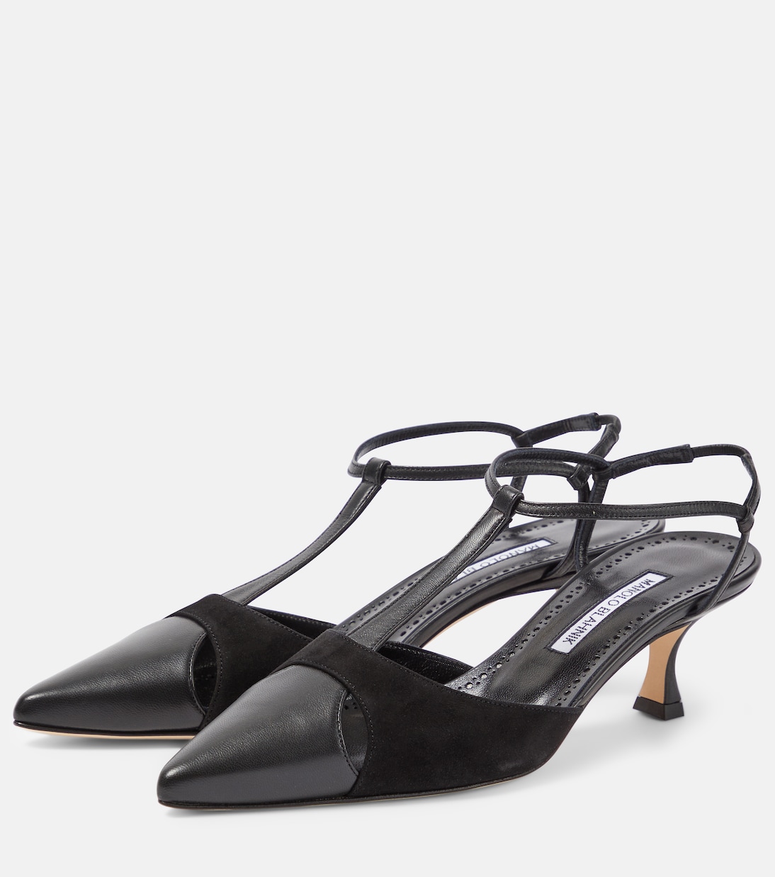 Pumps Gala 50 aus Veloursleder und Leder | Manolo Blahnik