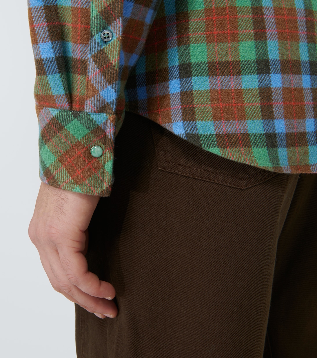 Camicia Moss in tartan di cashmere | God's True Cashmere