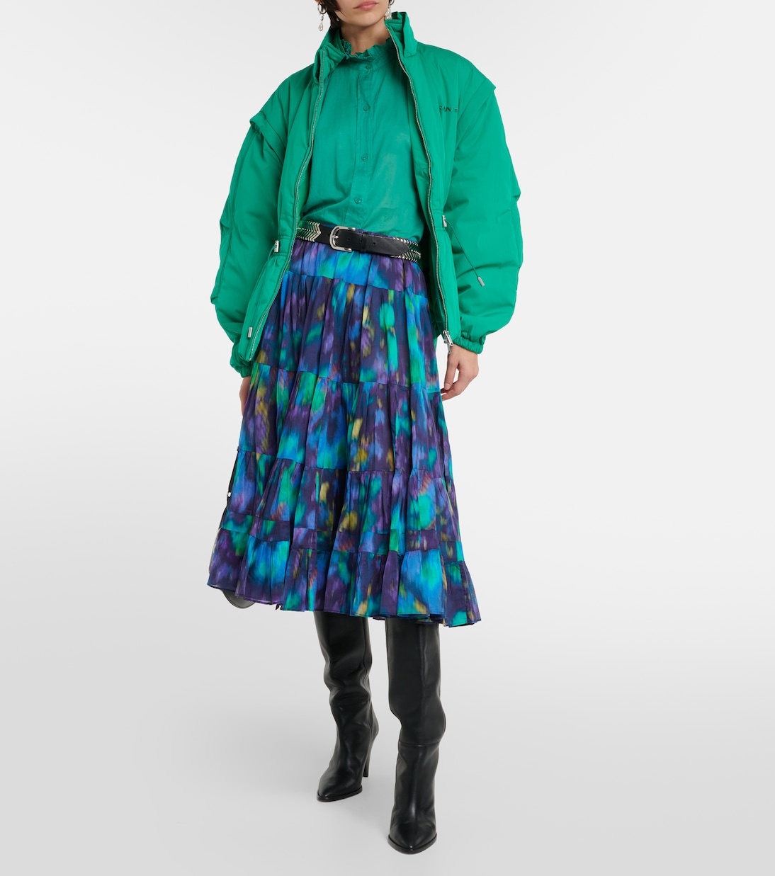 Elfa printed cotton midi skirt | Marant Etoile