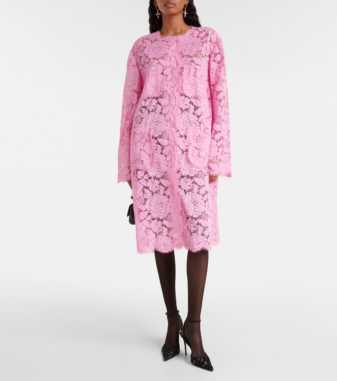 Vestido midi de encaje | Dolce&Gabbana