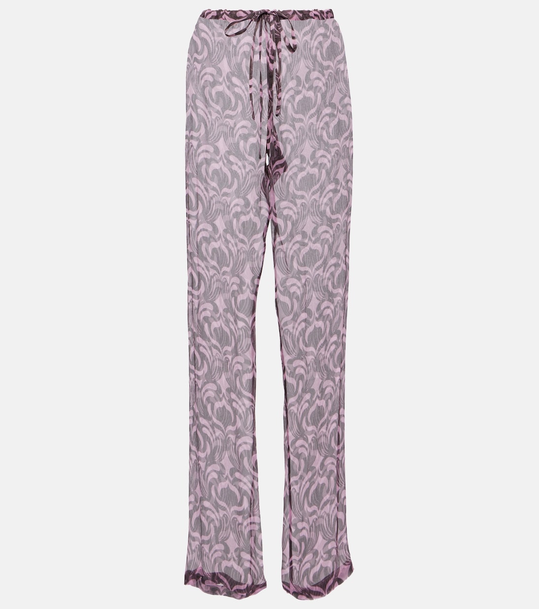 Pantaloni regular Pachas in seta | Dries Van Noten
