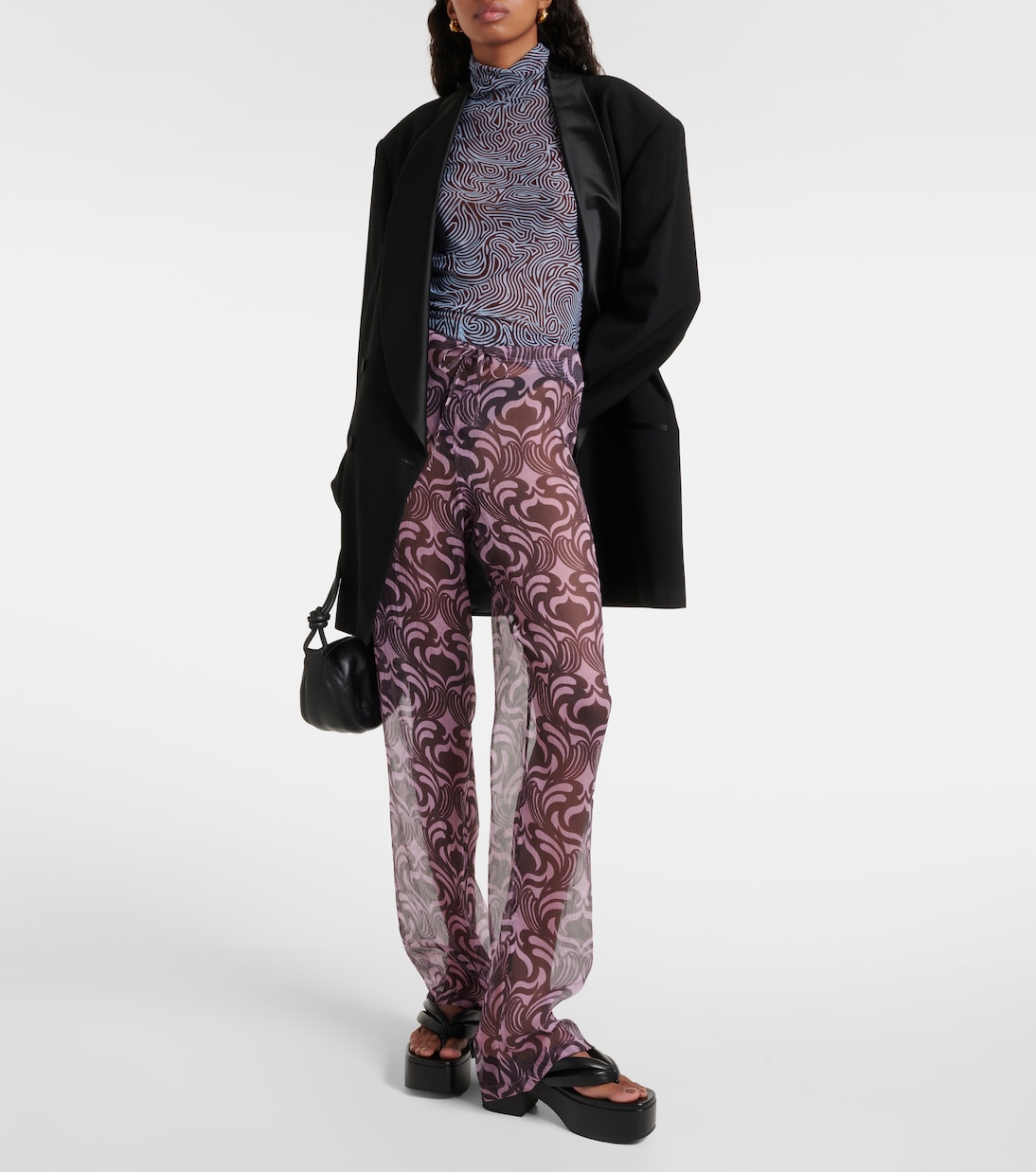 Pantaloni regular Pachas in seta | Dries Van Noten
