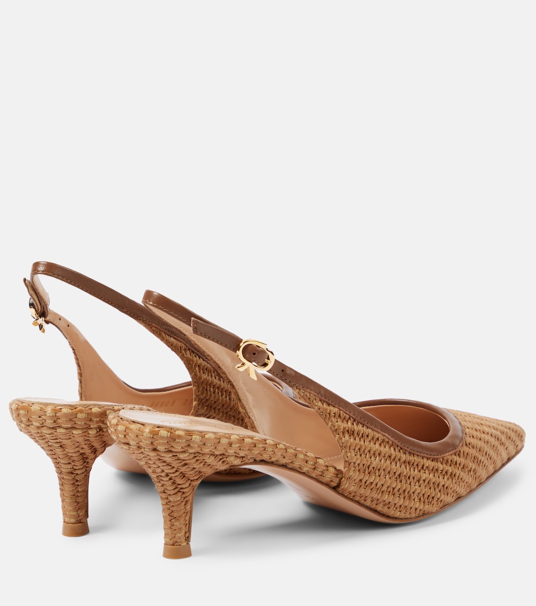 Leith raffia slingback pumps | Gianvito Rossi