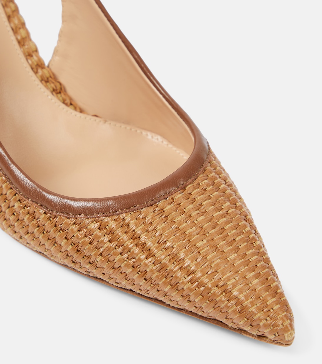 Leith raffia slingback pumps | Gianvito Rossi