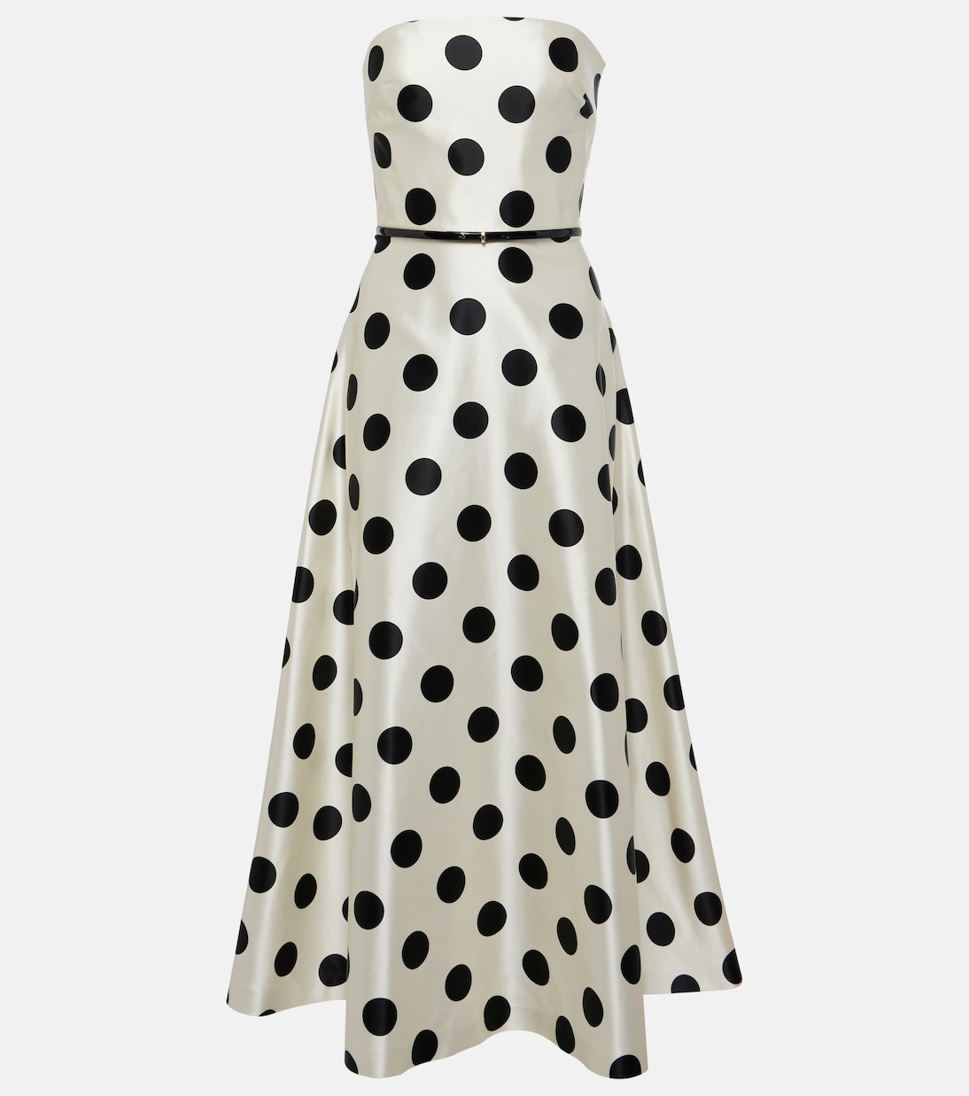 Abito lungo Cippo in cotone e seta a pois in Multicolore Max Mara Mytheresa