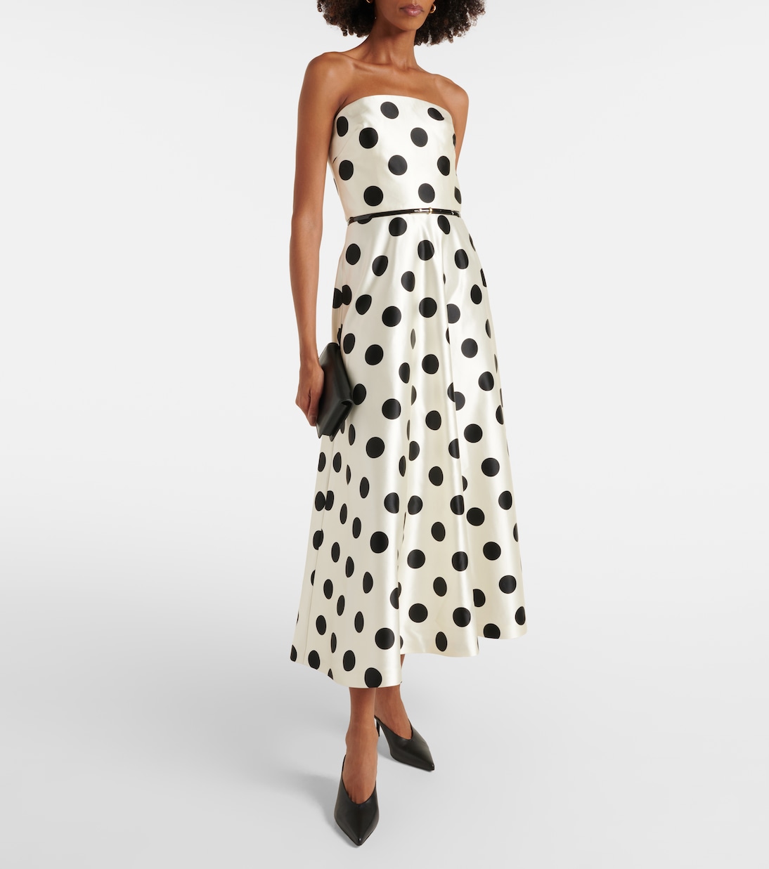 Abito lungo Cippo in cotone e seta a pois | Max Mara