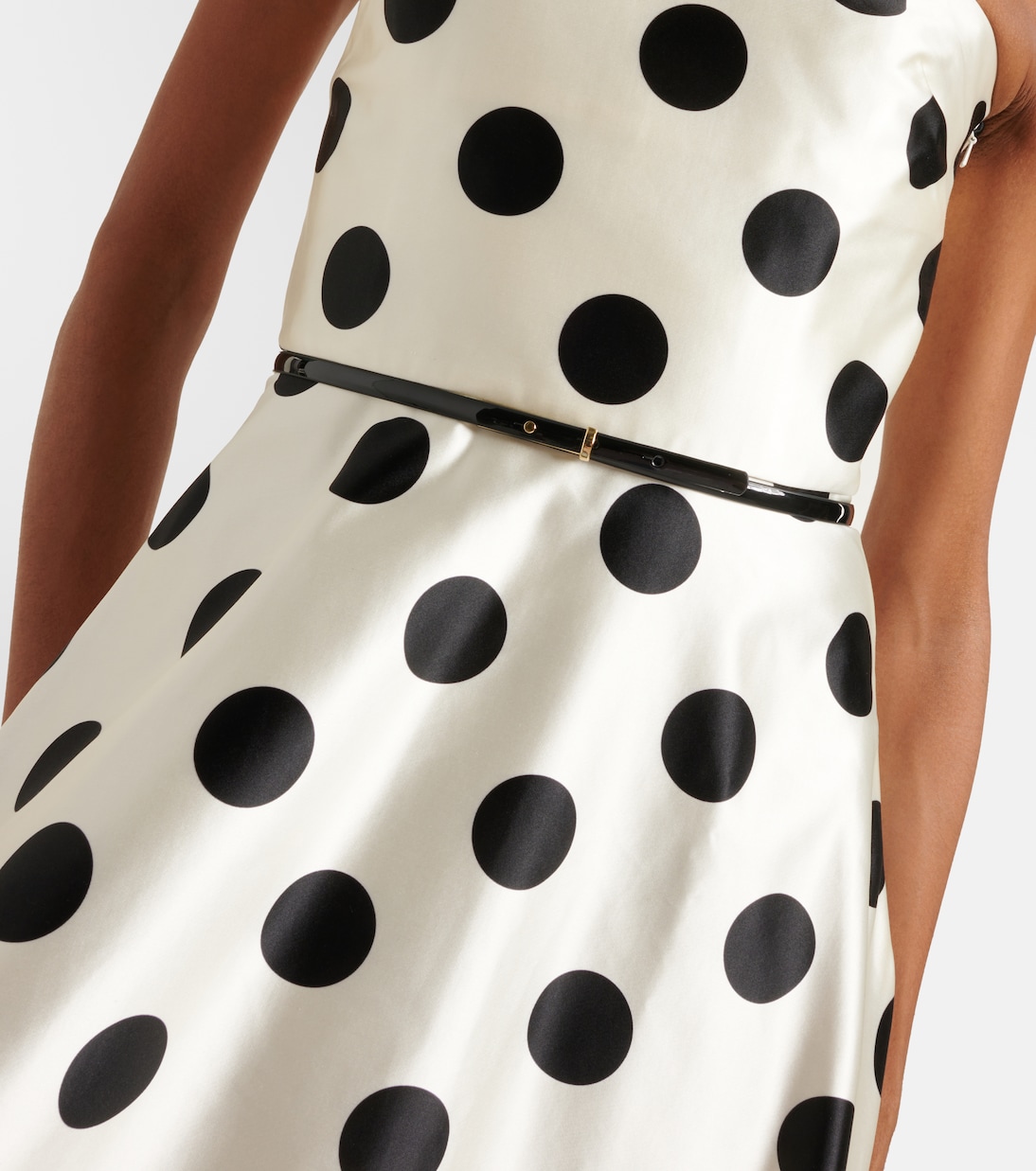 Abito lungo Cippo in cotone e seta a pois | Max Mara