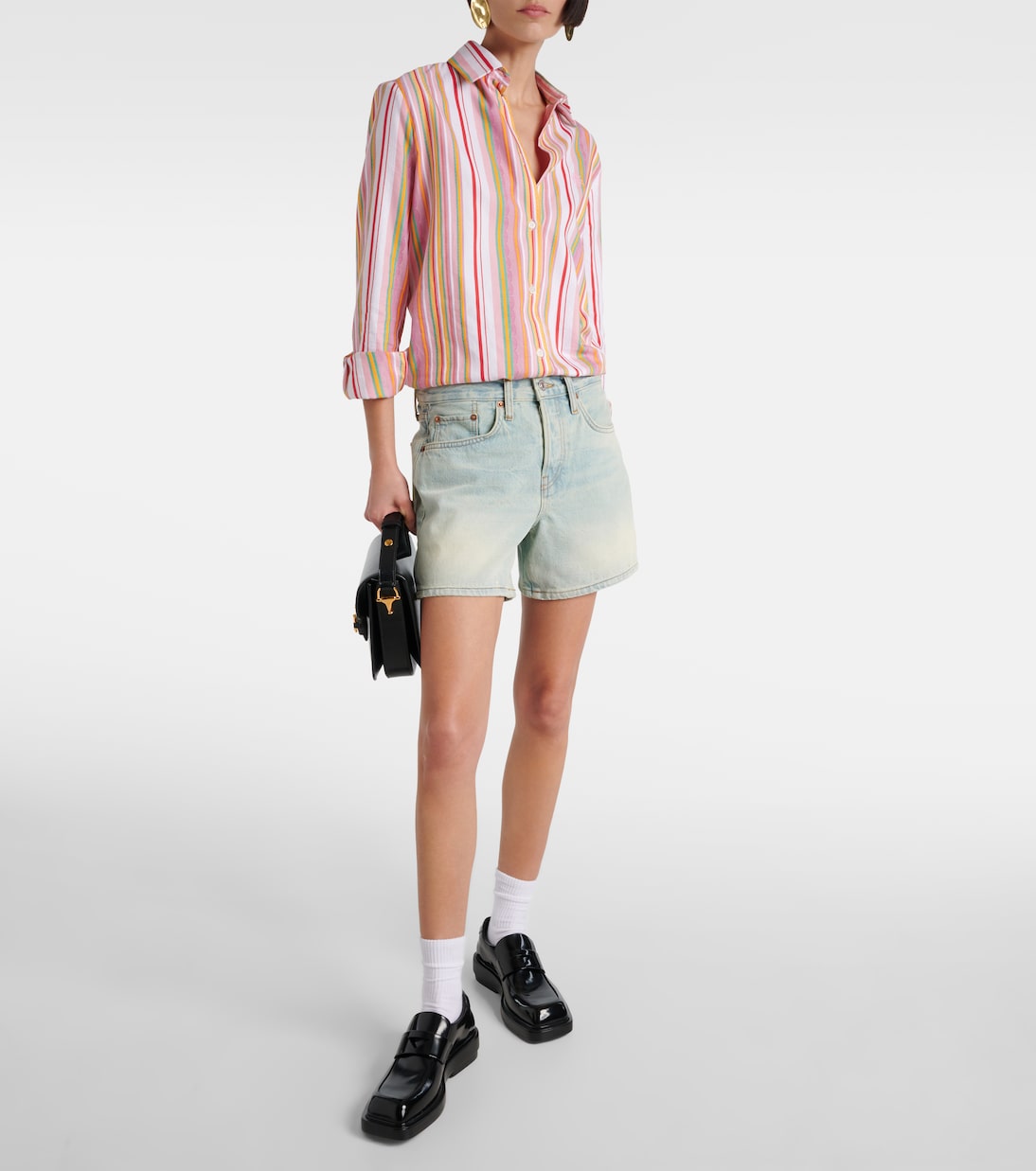 Shorts di jeans a vita media | Re/Done