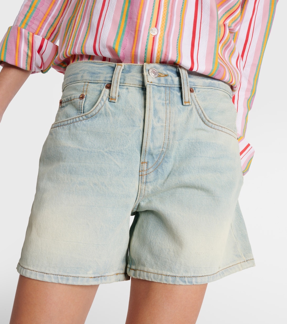 Shorts di jeans a vita media | Re/Done