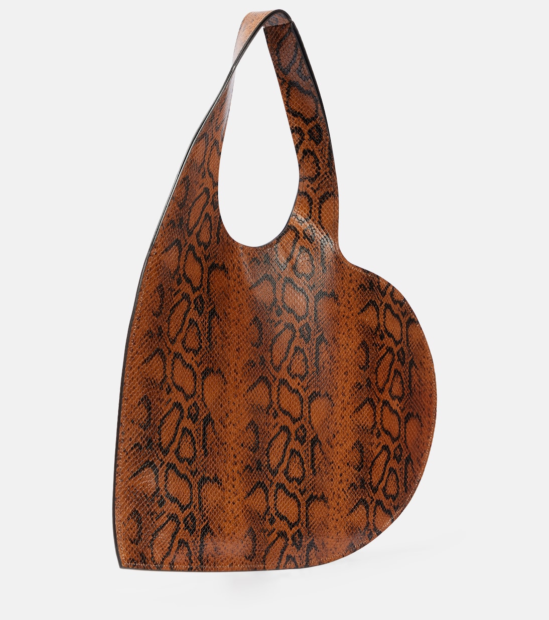 Borsa Heart in pelle con stampa serpente | Coperni